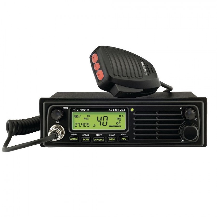 RADIO CB ALBRECHT AE-6491 VOX AM/FM/ASQ-multi- 12/24V 1-DIN