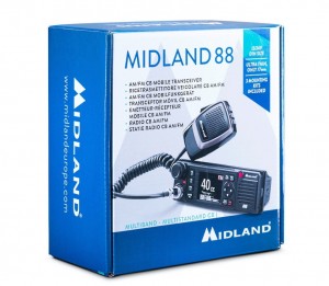 RADIO CB "MIDLAND" M-88 VOX AM/FM-multi 12/24V 1-DIN NOWOŚĆ !